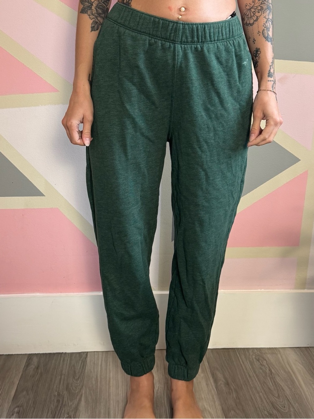 Hollister Forest Green Jogger Sweatpants